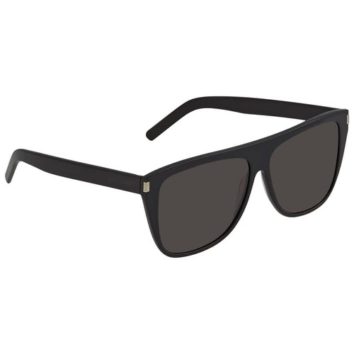 Saint Laurent Grey Square Unisex Sunglasses SL 1 SLIM 001 59 - Zdjęcie 2 z 3