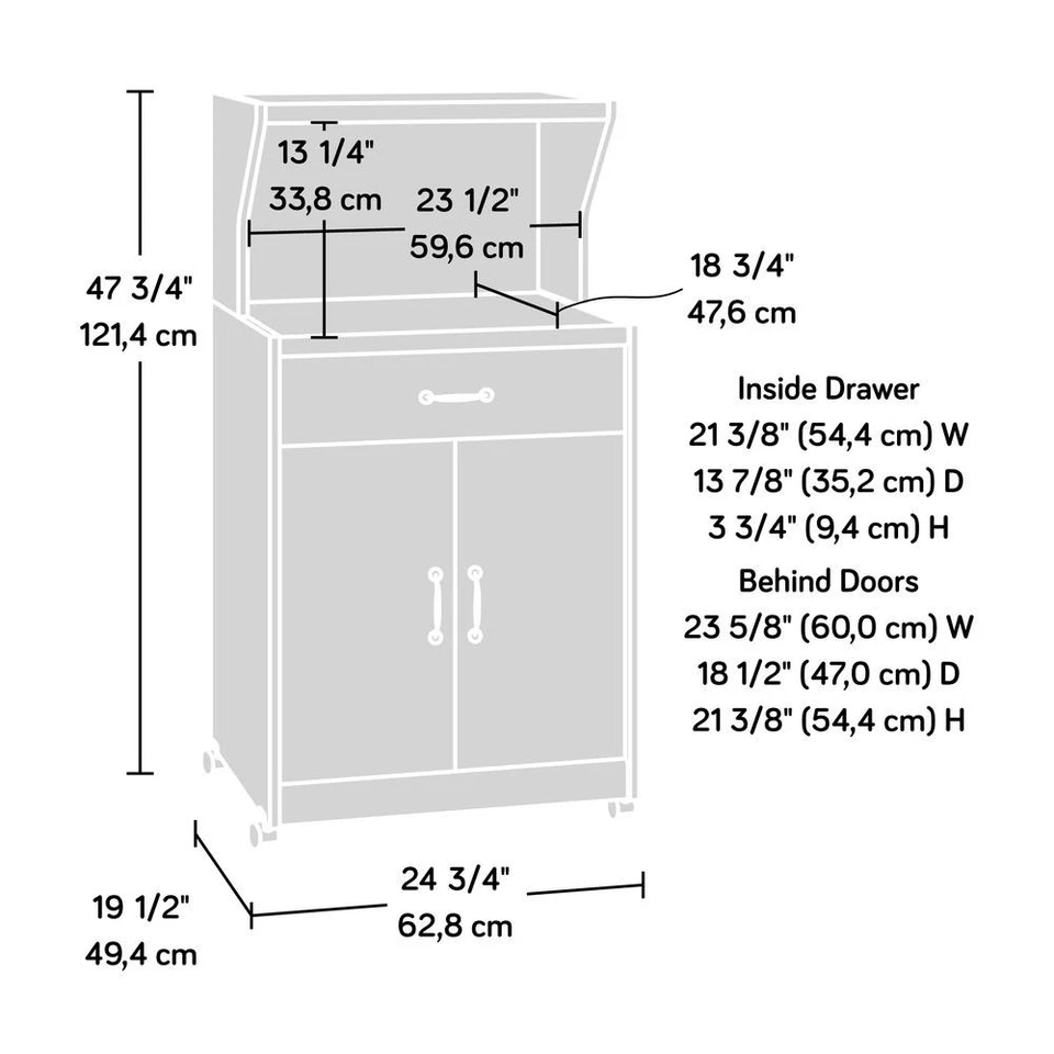 Carro de cocina de almacenamiento varios, acabado roble cuervo Foto 2 de 4