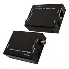 Digital Audio Extender Over CAT5e CAT6 Cable SPDIF RCA Coax Optical Toslink
