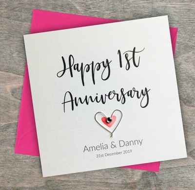 1st wedding anniversary card husband