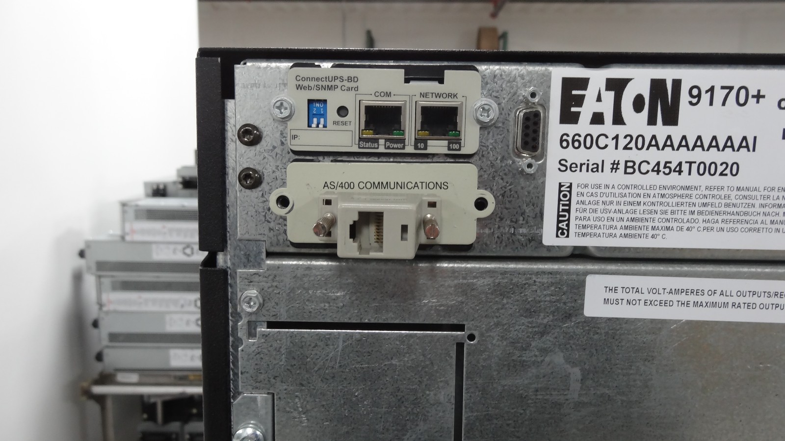 2009 Eaton 9170+ PW12S9KPD 9KVA Expandable to 18KVA N+X 12Slot