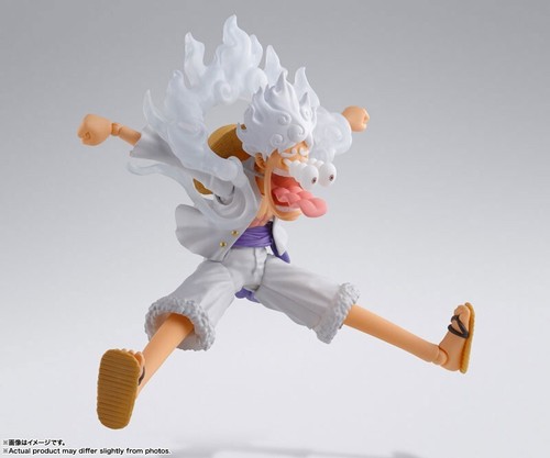Bandai S.H.Figuarts One Piece Monkey D. Luffy Gear 5 Action Figure Giappone - Foto 8 di 9