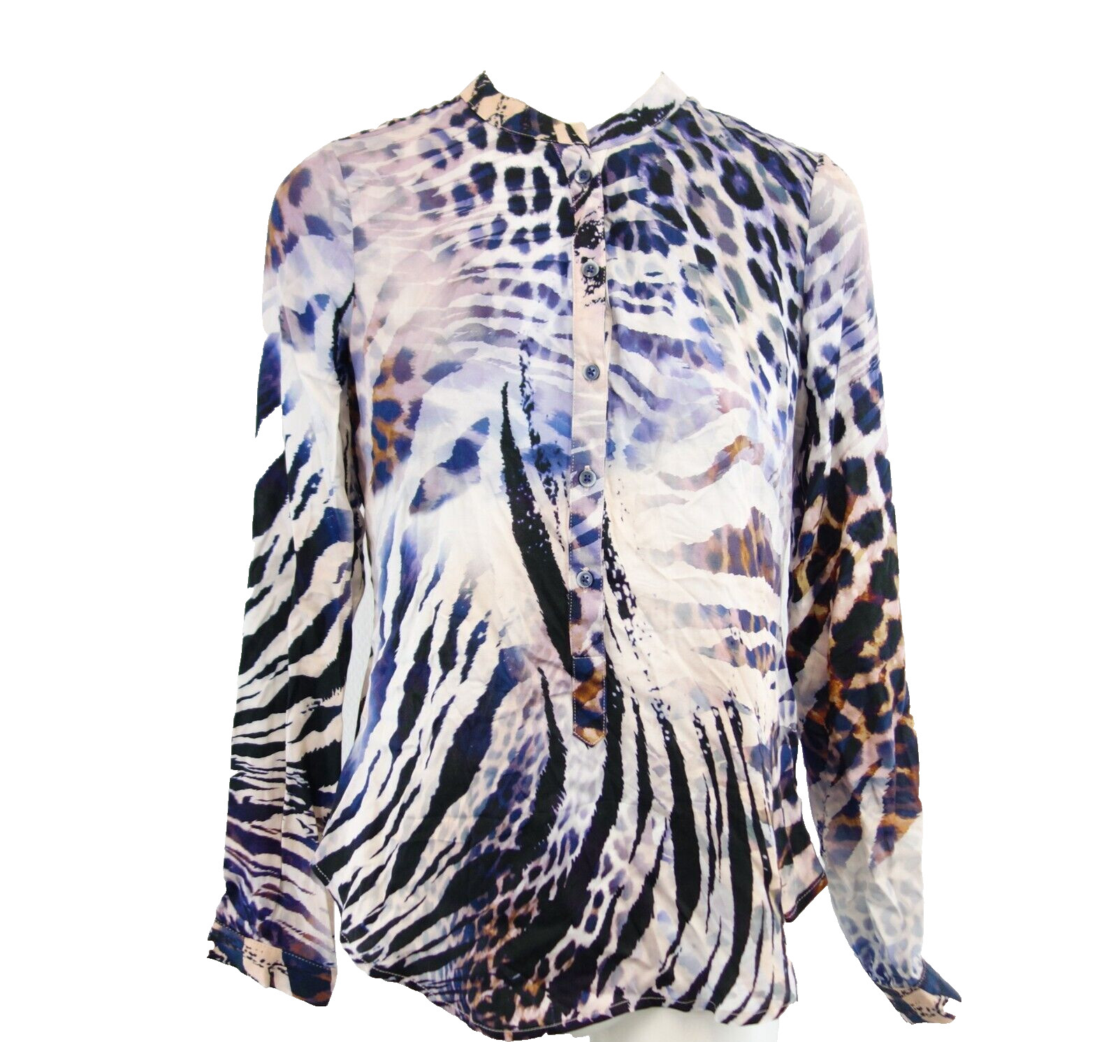 Блузка-туника EMILY VAN DEN BERGH Dame Schwarz Weiß Бежевая из вискозы 34 XS Neu