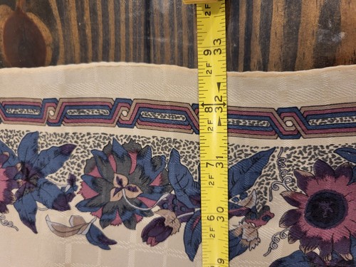 Signed Ginnie Johansen silk scarf Fauna Floral Pink, Blue Ivory Approx 33" Squar - Picture 3 of 7