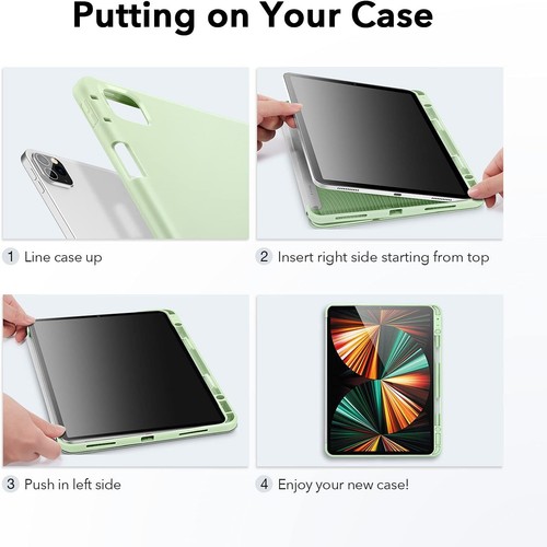 IPAD PRO 12.9 COVER CLICK FRAME TRIFOLD CASE PENCIL HOLDER VARIOUS COLOURS - Picture 11 of 40