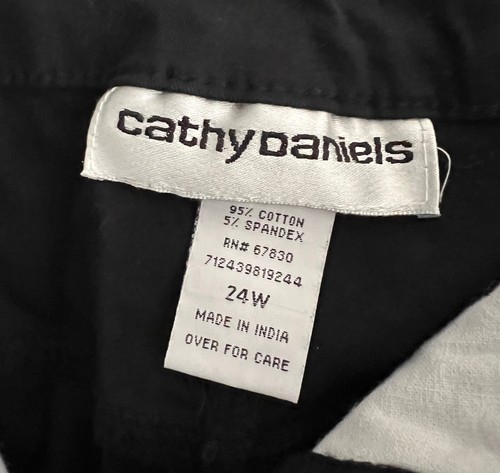 Cathy Daniels Jean/Pant Plus 24W Dynamite Black Classic Cotton Blend Stretch - Picture 9 of 10