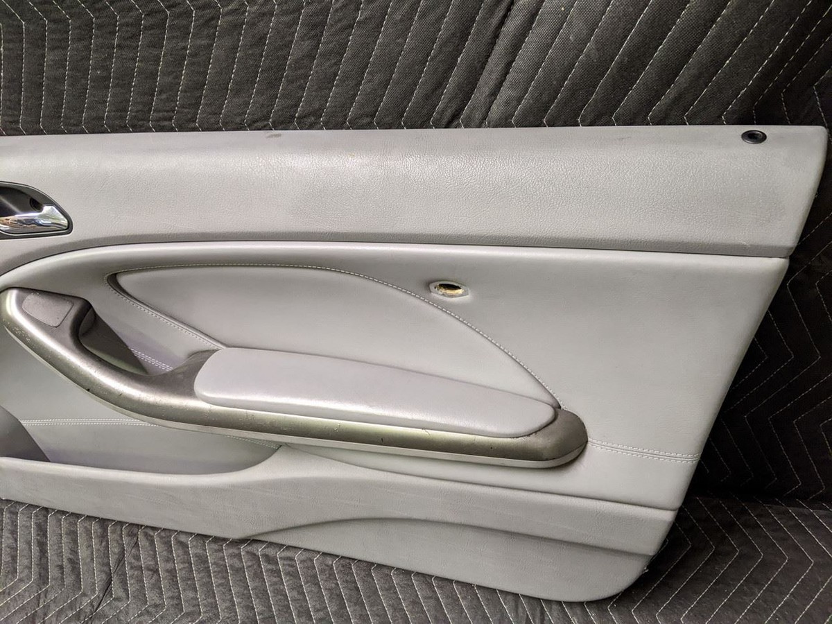 BMW E46 M3 Convertible Right Door Card Gray Nappa Leather