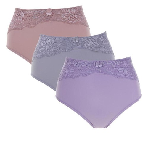 Rhonda Shear "Ahh" Seamless Slip 3er Pack mit Spitzen-Overlay 586848-J - Bild 2 von 20
