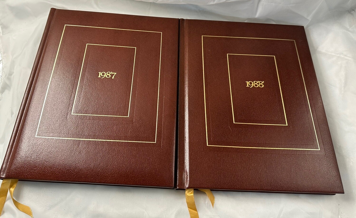 Lawrence Franklin Faux leather  Diary Calendar Planners 1987/88 Lot of 2 New NOS