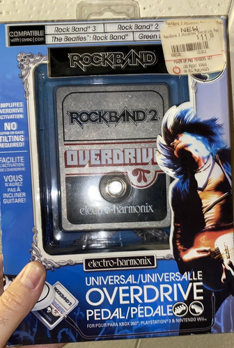 Rock Band Overdrive Pedal MINT condition NEW In Box Original Owner w Receipt