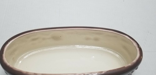 Vintage Royal Haeger Pottery Brown R 728 Planter Fruit on Bowl - Picture 7 of 8