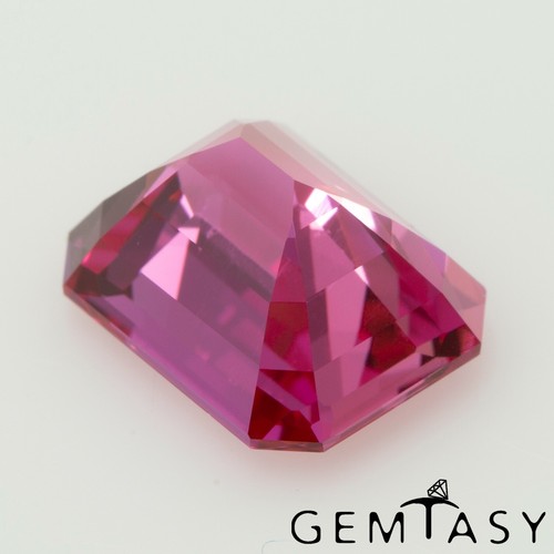 Cut stone - Sapphire Padparadscha Czochralski Pulled lab grown 10x8mm 4.2-4.6ct - Picture 4 of 4