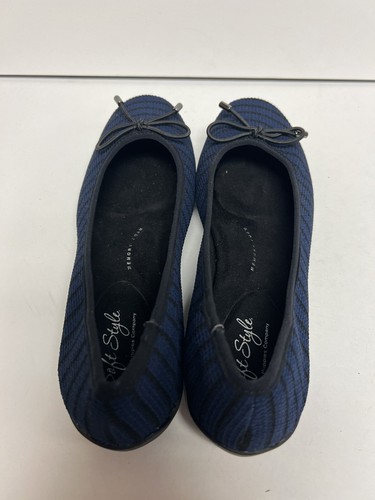 Soft Style Womens Heartbreaker Flat Navy Size 7.5W - Picture 4 of 6