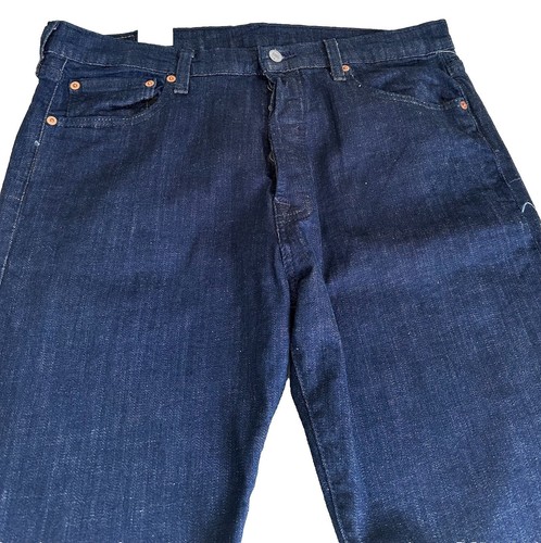 NWT Levi's 501 '93 Straight Stretch Denim Button Fly Jeans Dark Mens Size 36x32 - Picture 3 of 4