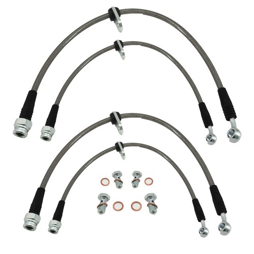 Black Stainless Steel Brake Line Kit for 92-95 Honda Civic w/ rear disc