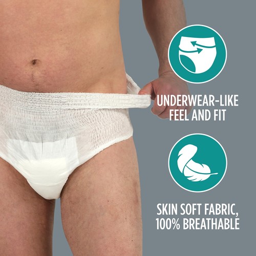 Men's Incontinence Briefs, L/XL, Maximum Absorption (36 Pieces) - Picture 5 of 6
