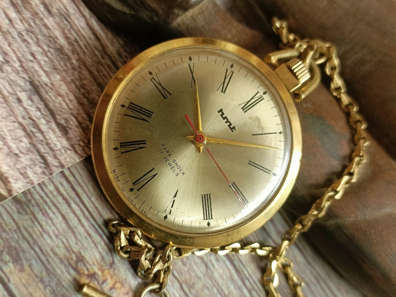 AUTHENTIC HMT POCKET GOLDEN 17 JEWELS RARE ORIGINAL MEN S INDIA MADE VINTAGE