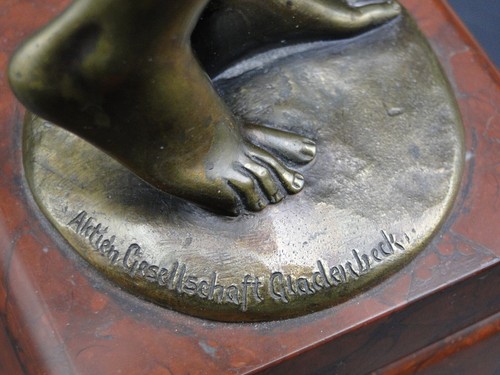 Bronzefigur Jugendstil Viktor Seifert Gladenbeck Berlin weiblicher Akt um 1900 - Bild 16 von 22