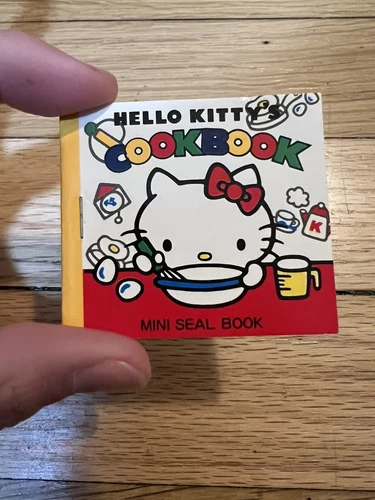 Vintage 1976 Sanrio Hello Kitty’s Cookbook Mini Seal Sticker Book Complete