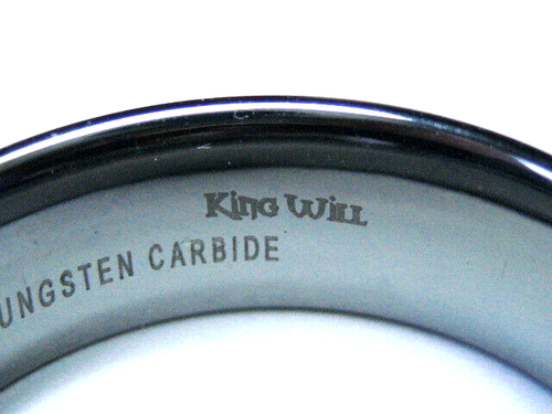 Men's Tungsten Carbide 8 mm wide/step Edge Brushed Wedding Band Ring Sz. 12  1/4 - Picture 6 of 12