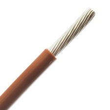 M22759/16-22-1 22 AWG Tinned Copper Lead Wire ETFE Insulation 150°C Brown 600V