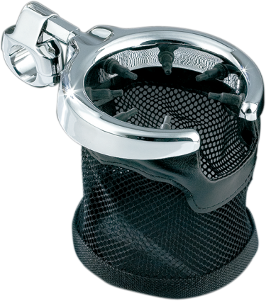 Soporte universal para bebidas Kuryakyn cromado estilo cesta para manillares HARLEY de 1,25 - Imagen 1 de 1