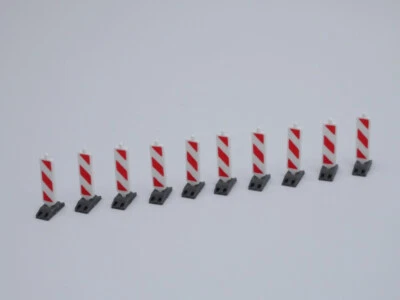 H0 Warnbake - Maßstab 1:87 - rot/weiß - 20 Stück