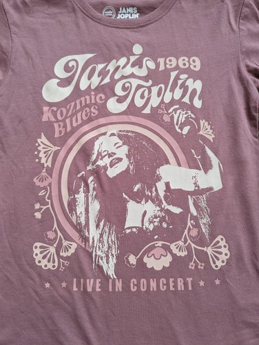 Janis Joplin Tee Shirt Girls 6 Short Sleeve Pink Wonder Nation Kosmic Blues Rock - Picture 12 of 12