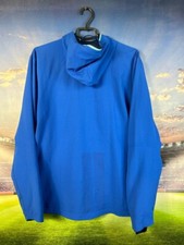 Adidas Training Jacket With Zipped And HOOD Blue Polyester Mens Size L