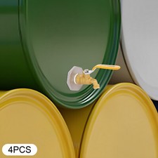 4pcs Rain Barrel Spigot Brass Barrel Faucet For 55 Gallon Drum W/ 4 PTFE Tapes