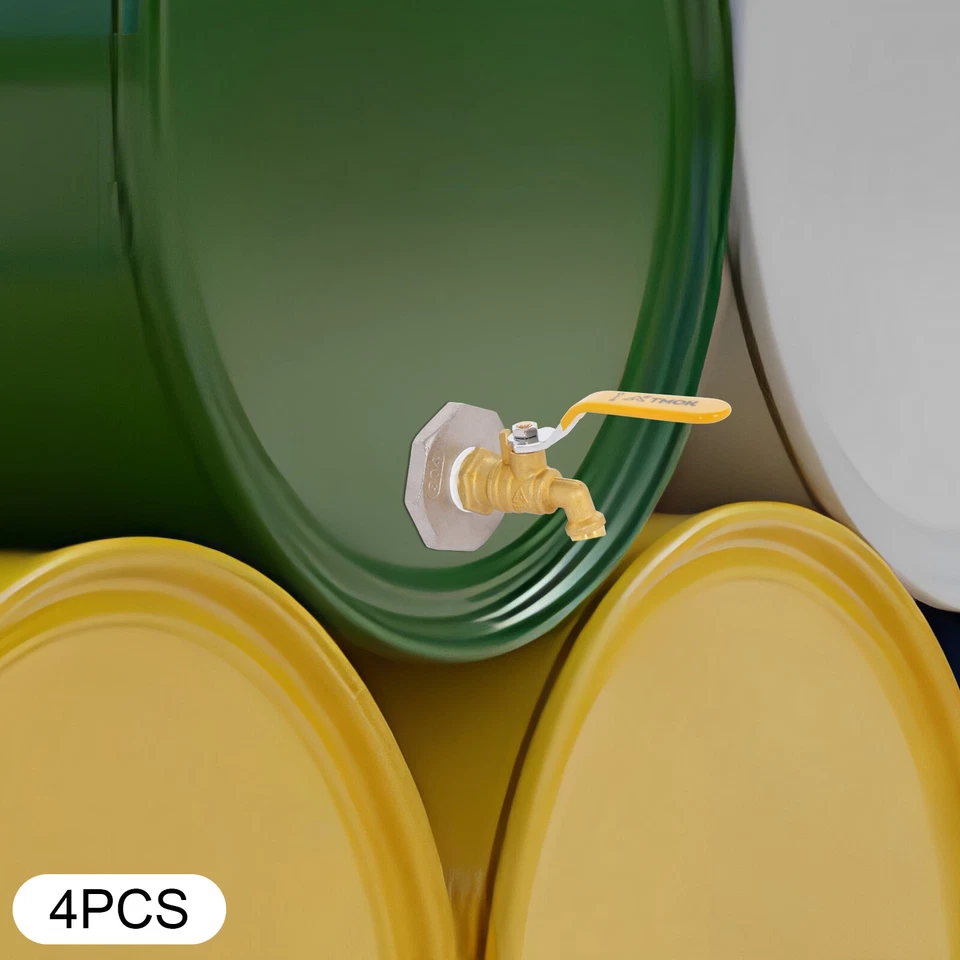 4件鼓龙头桶尖头,不锈钢黄铜桶龙头,适用于55加仑 — 第 2/4 张图片