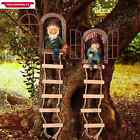 4 Pieces Elf Out the Door Tree Hugger Garden Statue Gnome Resin Gnome Figurine H