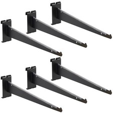 6PCS Gridwall Knife Shelf Bracket with Lip 12" Metal Gridwall Brackets Hooks ...