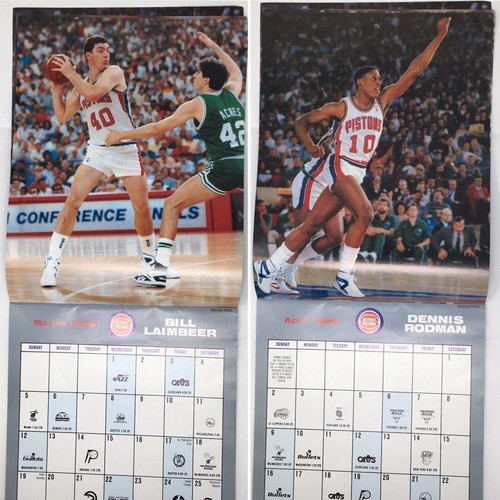 1989-1990 Detroit Pistons Bad Boys Calendar Palace Giveaway SGA 1988 Eastern Vintage - Bild 6 von 12