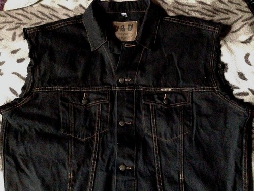 Chaleco Discharge Never Again Negro Denim Corte Parche Chaleco Punk Rock Tallas M-XXL - Imagen 19 de 116