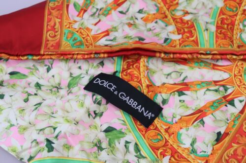 DOLCE & GABBANA Bolsa Polvo Cubierta Bolsa Multicolor Floral Cordón Zapatos 51cmx47cm - Imagen 3 de 5