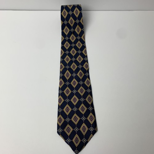 Tommy Hilfiger Geometric/Lion’s Crest Printed Men’s 100% Silk Neck Tie 60” VGC - Picture 1 of 5