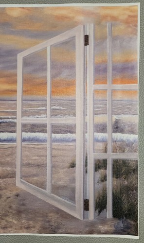 Trademark Fine Art ELONGATED WINDOW Printed Canvas Beach WALL ART Joval 15 x 30 - Picture 12 of 12