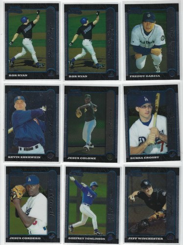 (50)ct 1999 BOWMAN CHROME BASEBALL RC LOT FREDDY GARCIA JOE NATHAN HILLENBRAND - Picture 5 of 6