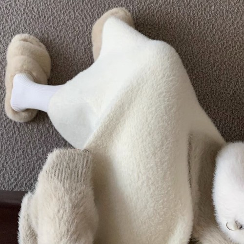 Lady Midi Skirt Faux Mohair Fur Fluffy A-line High Waist Winter Warm Pink Casual - Picture 3 of 13