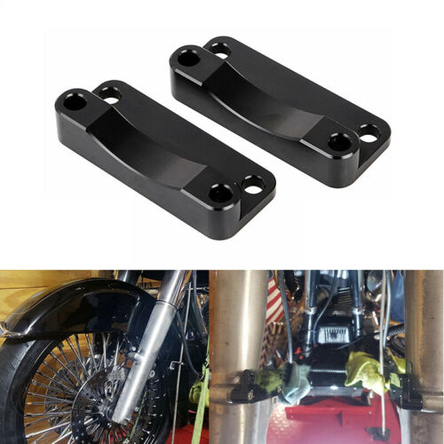 Soporte de reubicación elevador guardabarros delantero de 21" para Harley Touring modelo 03-2013 - Imagen 3 de 10