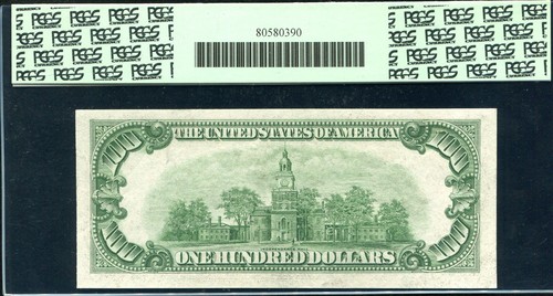 FR. 2153m-G* 1934-A $100 *STAR* FRN FEDERAL RESERVE NOTE PCGS AU-58PPQ - Picture 2 of 2