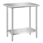 30 X 12 Inch Stainless Steel Prep Table Commercial Metal Kitchen Garage Restaura