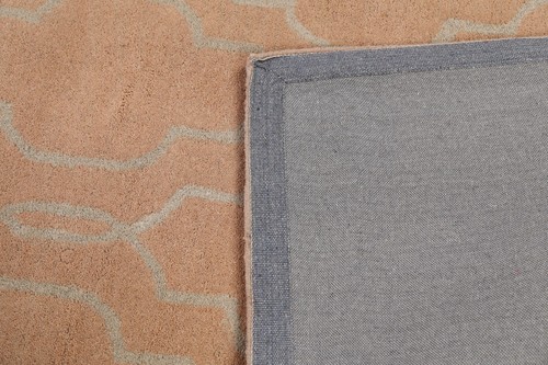 Nueva alfombra contemporánea enrejada oriental acolchada a mano de lana 5x8 pies alfombra coralina - Imagen 10 de 12