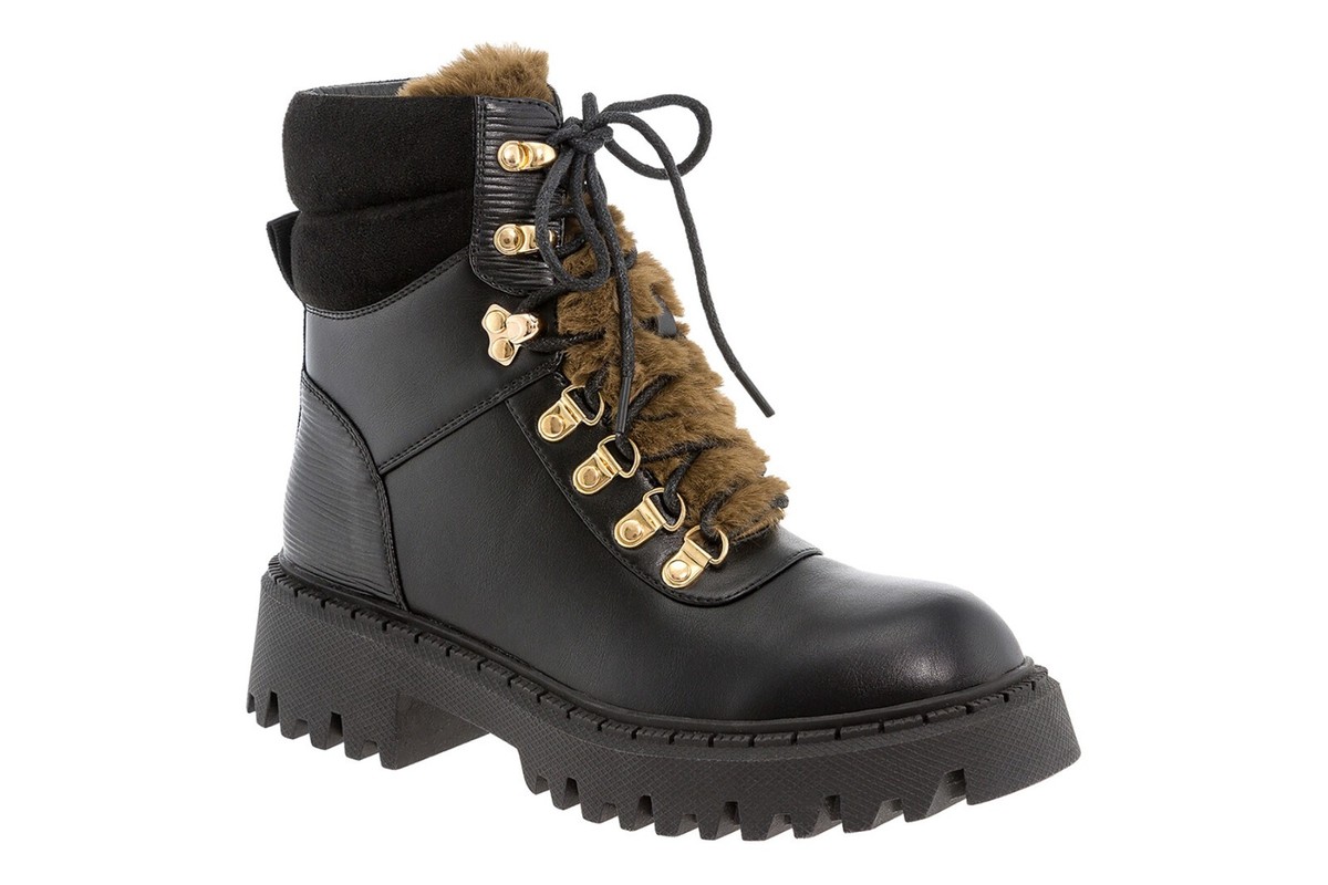 Lady Godiva Lela Fashion Combat Lace Up Boot Black for Women eBay