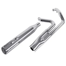 SHARKROAD 2-1 Slip On Exhaust for Harley Touring Exhaust 95-16 Models & 4.5 Pipe