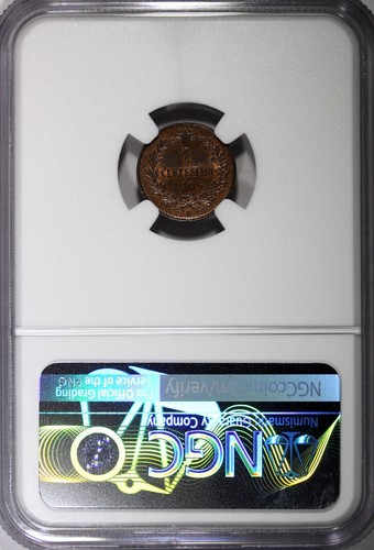 Italy Vittorio Emanuele III 1905 R 1 Centesimo NGC MS65 BN TOP GRADED KM# 35 (2) - Picture 3 of 4