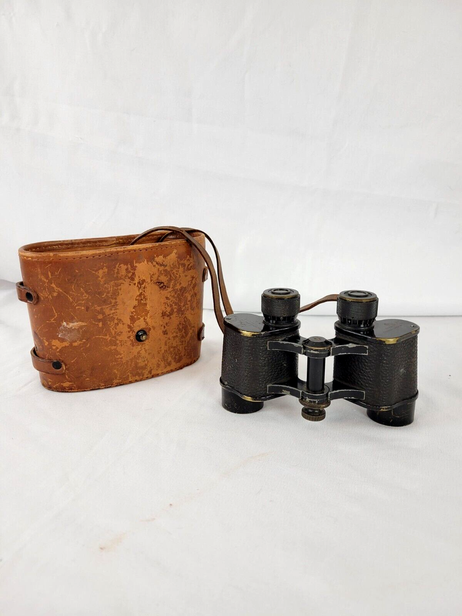 Vintage Military Stereo 6x30 Binoculars with Strap by Bausch