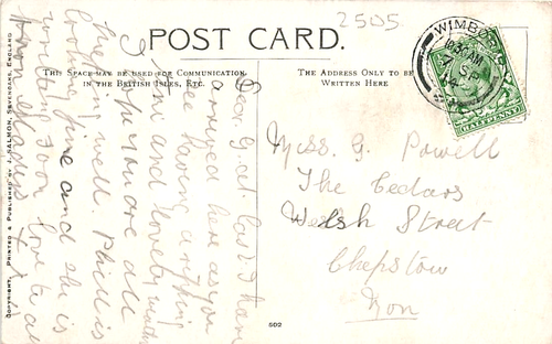 Postal de humor Reg Carter 1914 Grub's Up at Wimborne - Imagen 2 de 2