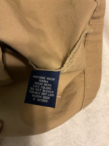 Chaps Jacket Tan Utility Safari Collared Buttons Pockets Long Sleeve Size Large - Picture 7 of 7